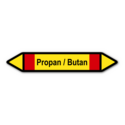 Rohrleitungskennzeichnung „Propan / Butan“, ohne Piktogramme
