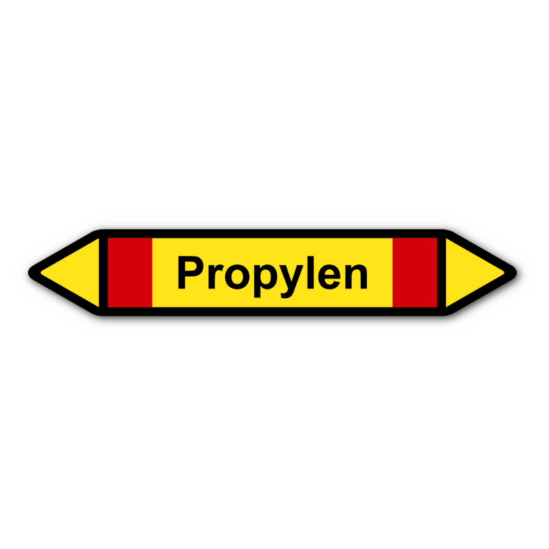 Rohrleitungskennzeichnung „Propylen“, ohne Piktogramme