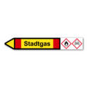 Rohrleitungskennzeichnung „Stadtgas“