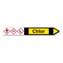 Rohrleitungskennzeichnung „Chlor“
