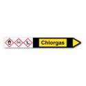 Rohrleitungskennzeichnung „Chlorgas“