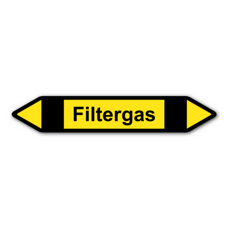 Rohrleitungskennzeichnung „Filtergas“