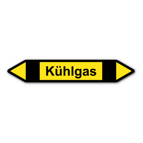 Rohrleitungskennzeichnung „Kühlgas“