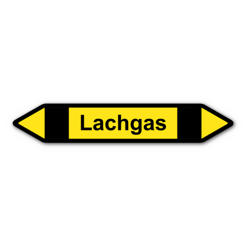 Rohrleitungskennzeichnung „Lachgas“, ohne Piktogramme