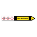 Rohrleitungskennzeichnung „Ozon Ausblasung“
