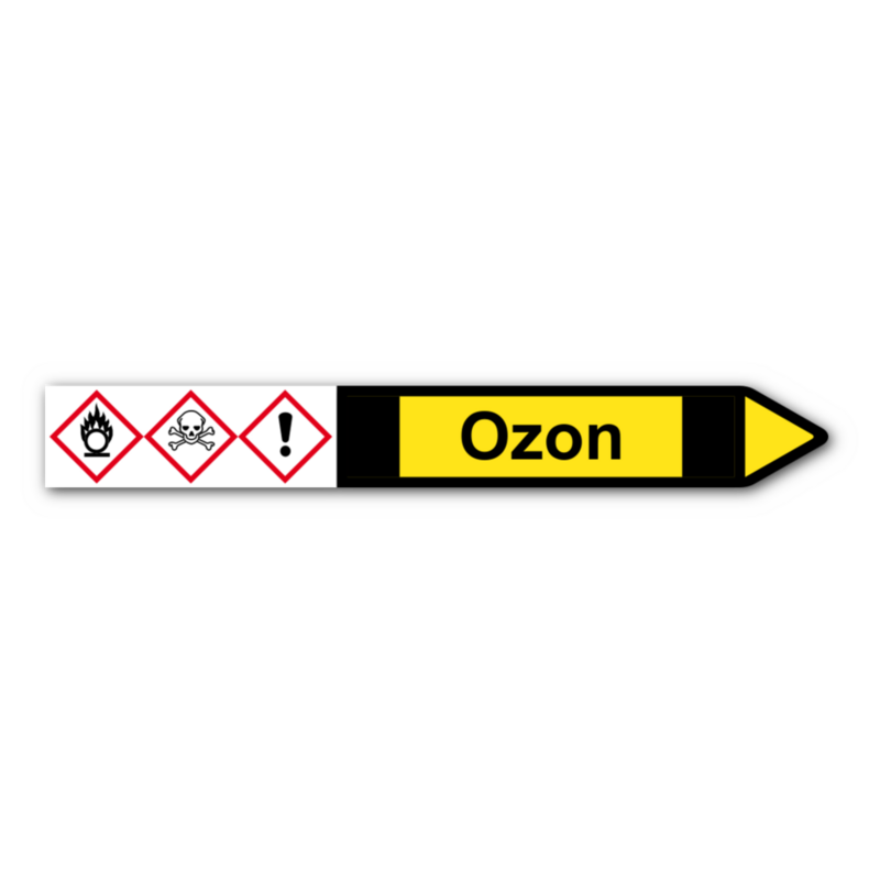 Rohrleitungskennzeichnung „Ozon“