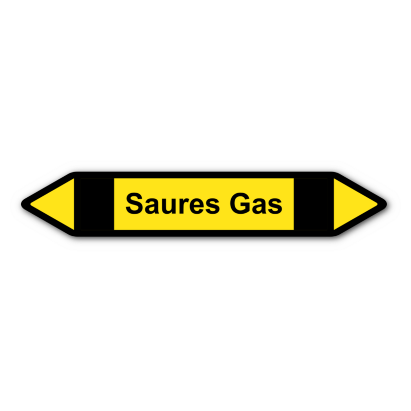 Rohrleitungskennzeichnung „Saures Gas“