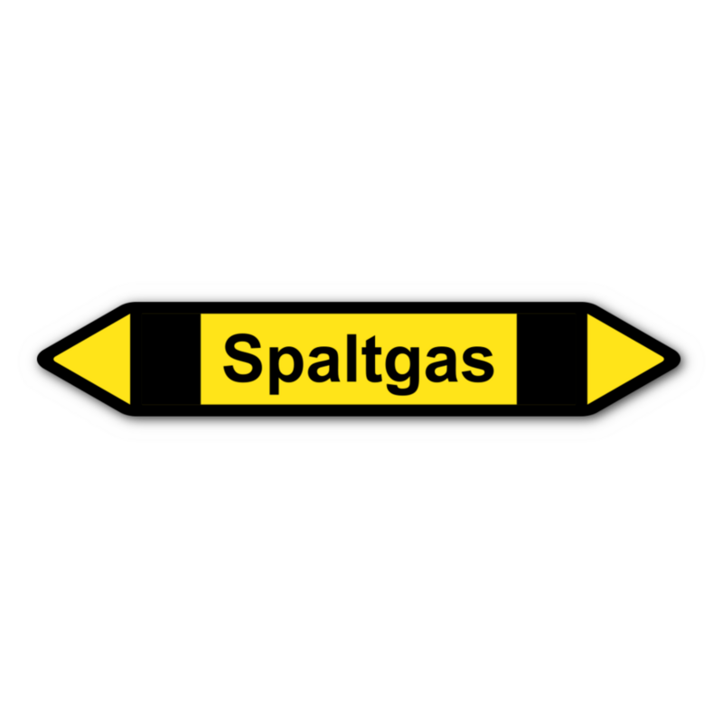 Rohrleitungskennzeichnung „Spaltgas“