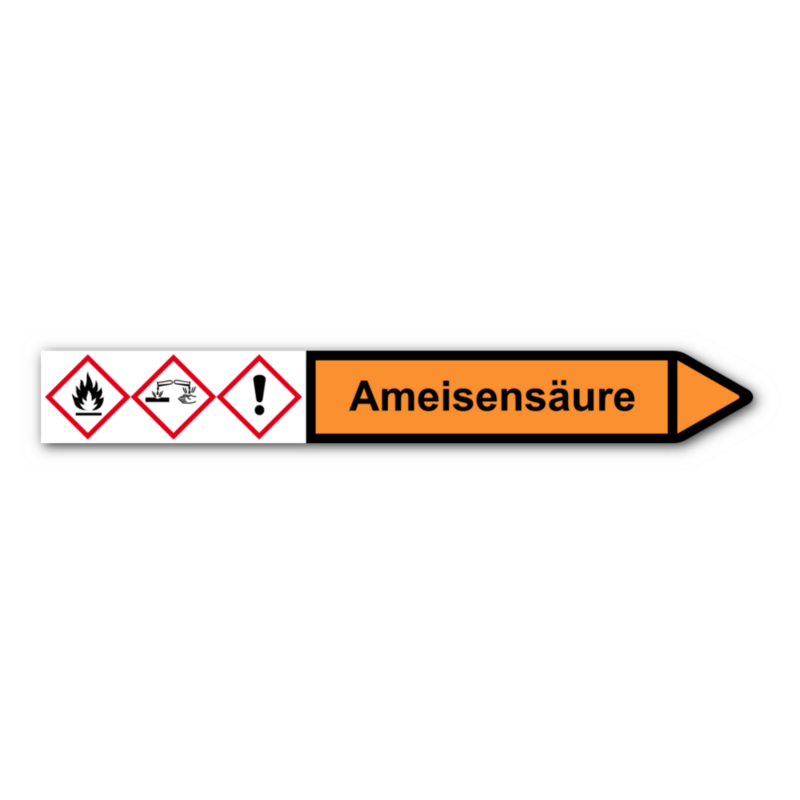 Rohrleitungskennzeichnung „Ameisensäure“