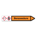 Rohrleitungskennzeichnung „Benzoesäure“