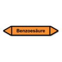 Rohrleitungskennzeichnung „Benzoesäure“, ohne Piktogramme