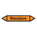 Rohrleitungskennzeichnung „Blausäure“, ohne Piktogramme