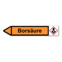 Rohrleitungskennzeichnung „Borsäure“