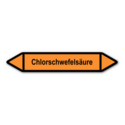 Rohrleitungskennzeichnung „Chlorschwefelsäure“, ohne Piktogramme
