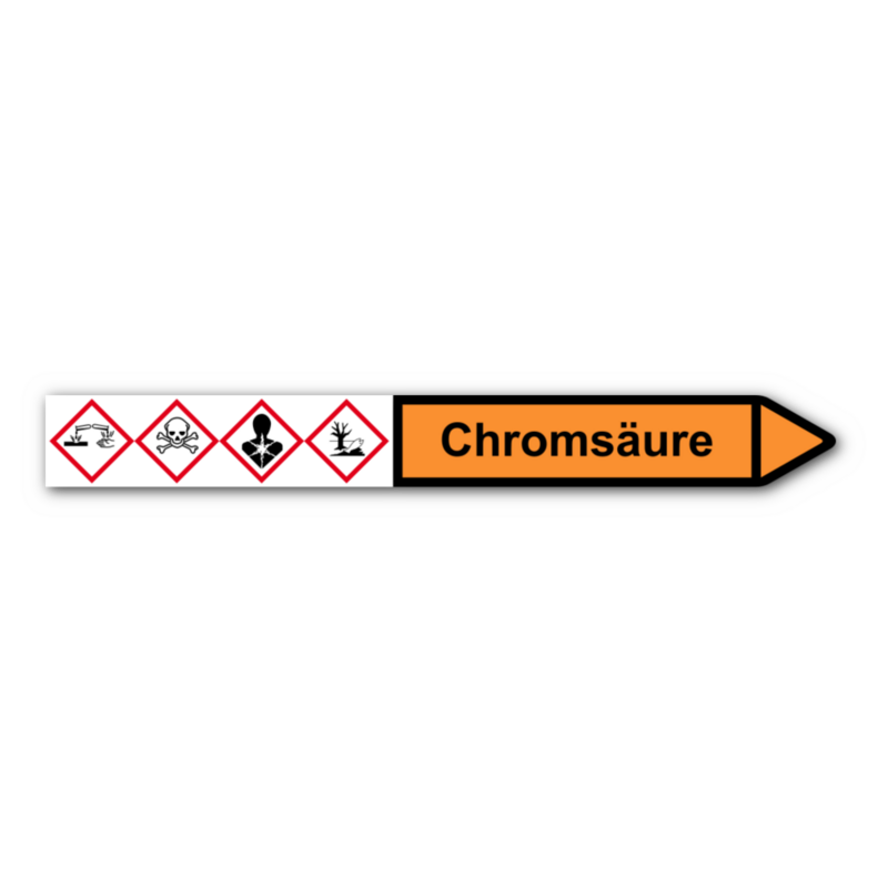 Rohrleitungskennzeichnung „Chromsäure“