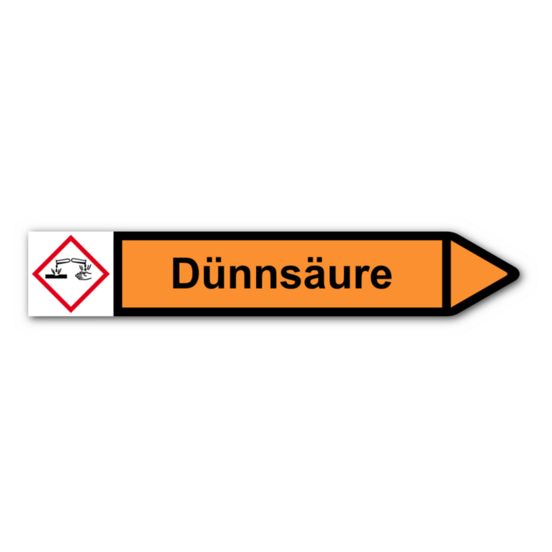 Rohrleitungskennzeichnung „Dünnsäure“