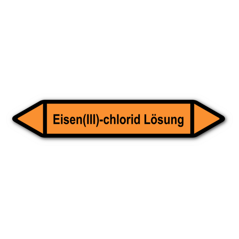 Rohrleitungskennzeichnung „Eisen(III)-chlorid Lösung“, ohne Piktogramme