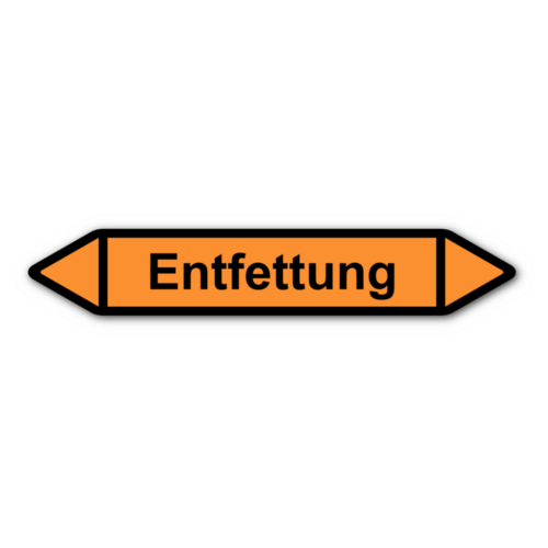 Rohrleitungskennzeichnung „Entfettung“