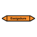 Rohrleitungskennzeichnung „Essigsäure“, ohne Piktogramme