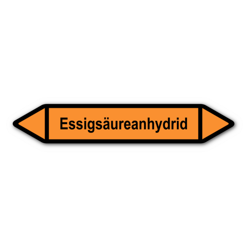 Rohrleitungskennzeichnung „Essigsäureanhydrid“, ohne Piktogramme