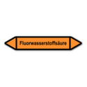 Rohrleitungskennzeichnung „Fluorwasserstoffsäure“, ohne Piktogramme