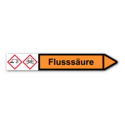 Rohrleitungskennzeichnung „Flusssäure“
