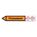 Rohrleitungskennzeichnung „Flusssäure“