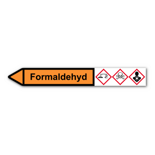 Rohrleitungskennzeichnung „Formaldehyd“