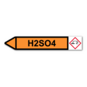 Rohrleitungskennzeichnung „H2SO4“