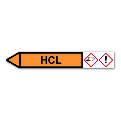 Rohrleitungskennzeichnung „HCL“