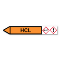 Rohrleitungskennzeichnung „HCL“