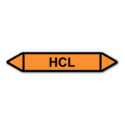 Rohrleitungskennzeichnung „HCL“, ohne Piktogramme