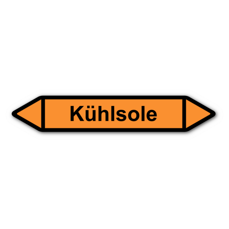 Rohrleitungskennzeichnung „Kühlsole“