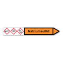 Rohrleitungskennzeichnung „Natriumsulfid“
