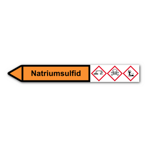 Rohrleitungskennzeichnung „Natriumsulfid“