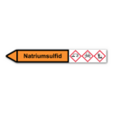 Rohrleitungskennzeichnung „Natriumsulfid“