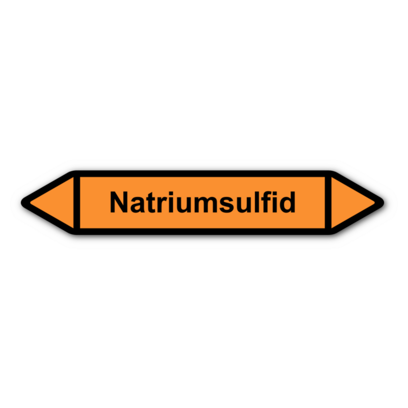 Rohrleitungskennzeichnung „Natriumsulfid“, ohne Piktogramme