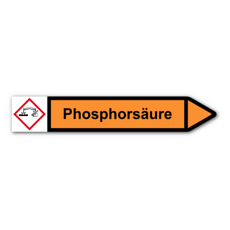 Rohrleitungskennzeichnung „Phosphorsäure“