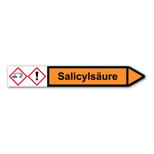 Rohrleitungskennzeichnung „Salicylsäure“