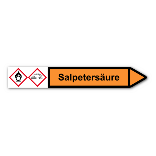 Rohrleitungskennzeichnung „Salpetersäure“