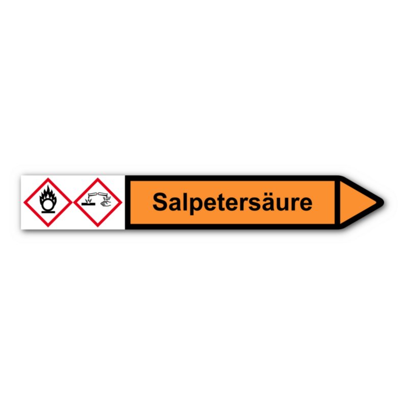Rohrleitungskennzeichnung „Salpetersäure“