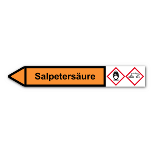 Rohrleitungskennzeichnung „Salpetersäure“