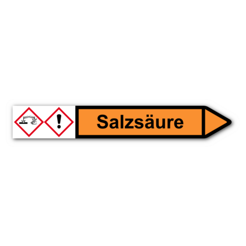 Rohrleitungskennzeichnung „Salzsäure“