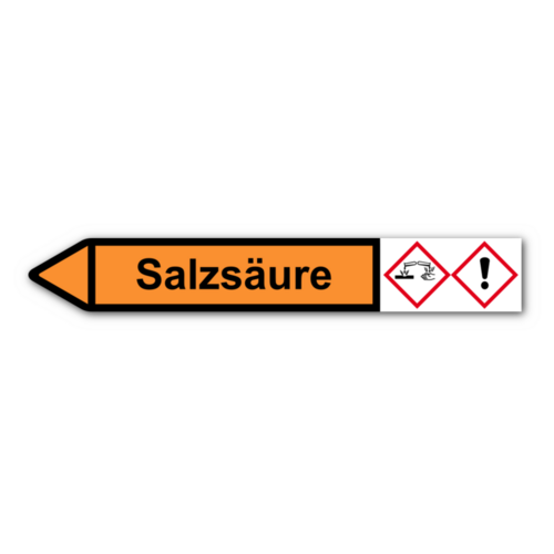 Rohrleitungskennzeichnung „Salzsäure“