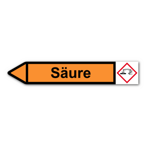 Rohrleitungskennzeichnung „Säure“