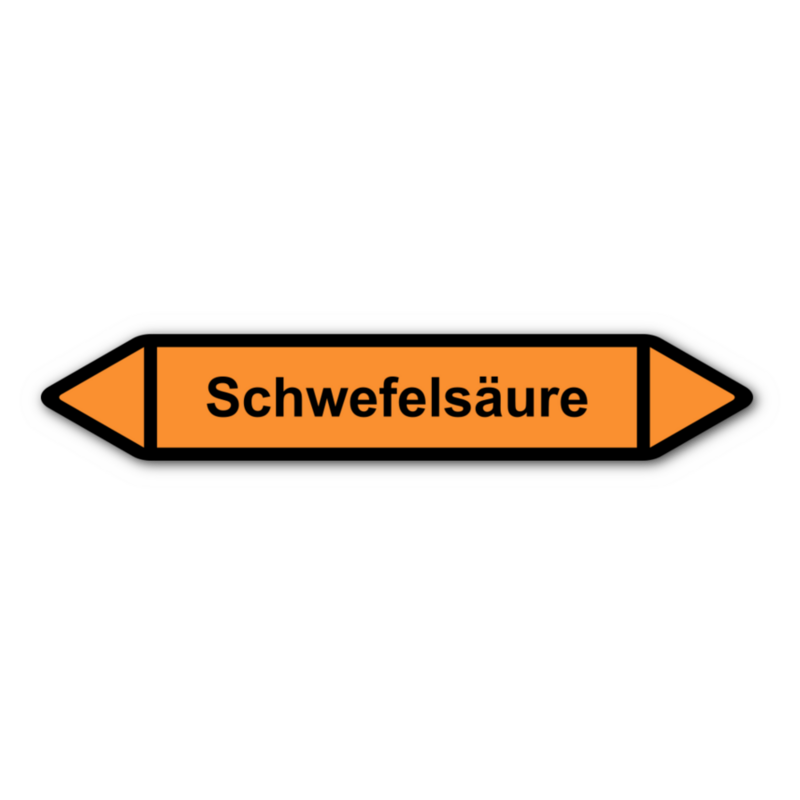 Rohrleitungskennzeichnung „Schwefelsäure“, ohne Piktogramme