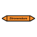 Rohrleitungskennzeichnung „Zitronensäure“, ohne Piktogramme