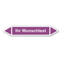 Rohrleitungskennzeichnung „Wunschtext“