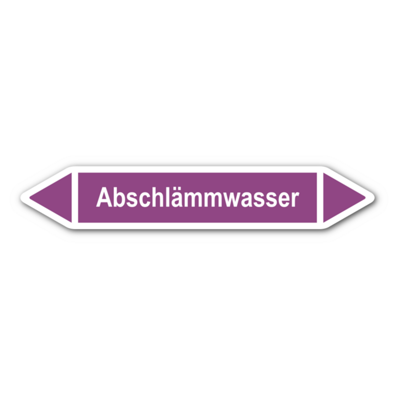 Rohrleitungskennzeichnung „Abschlämmwasser“