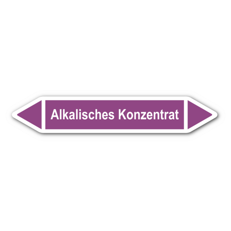 Rohrleitungskennzeichnung „Alkalisches Konzentrat“